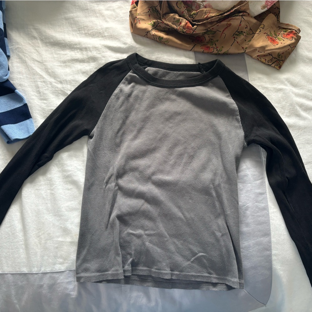 Black and Gray Long Sleeve Shirt